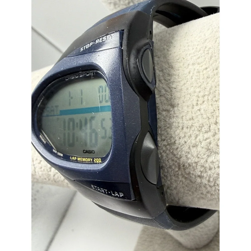 Casio CHR-100 Sport Phys New Battery Mens Watch Blue Black 46MM 7.5